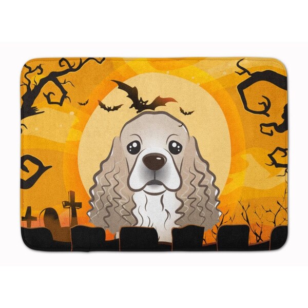 Carolines Treasures Halloween Cocker Spaniel Machine Washable Memory Foam Mat BB1774RUG - main